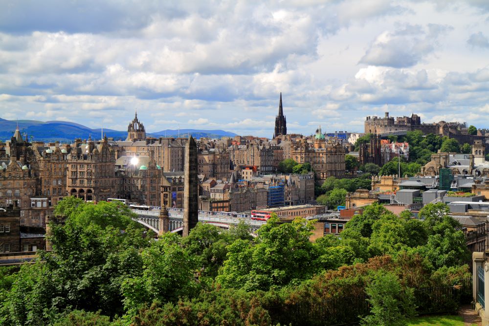 Edinburgh city panorama.