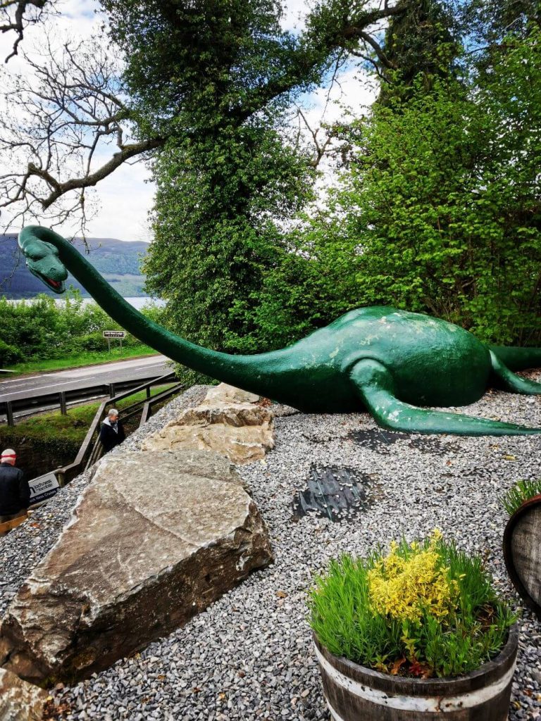 Nessie statue by Clansman harbour